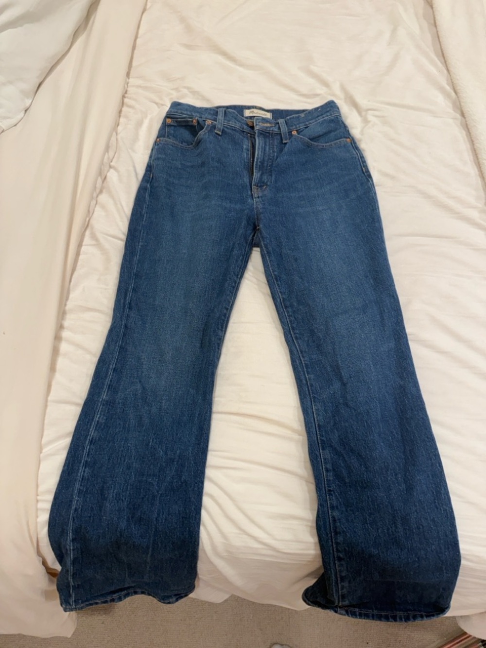 Madewell Women's Wide-Leg Jeans in Deep Blue Wash